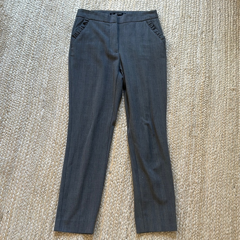 Zara Basic Ruffled Work Pantsplaid - image 1